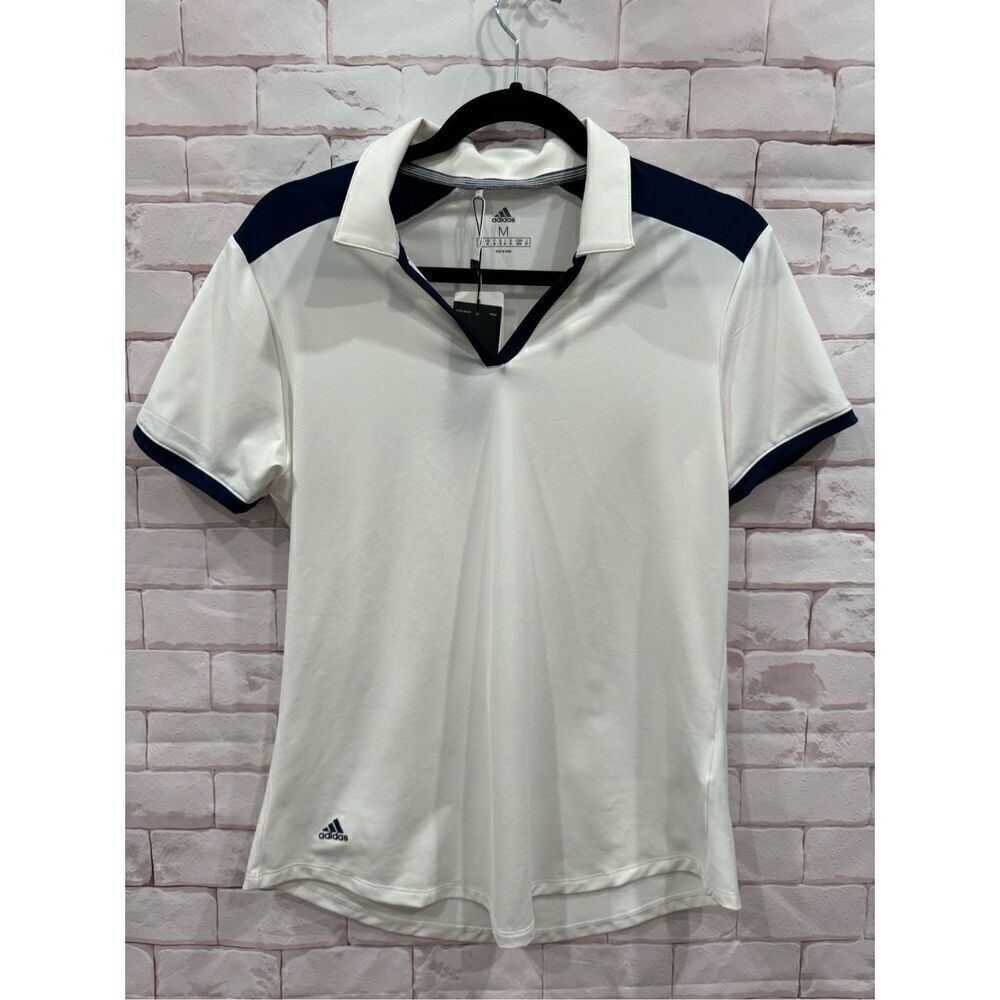 Adidas women's white polo shirt size medium